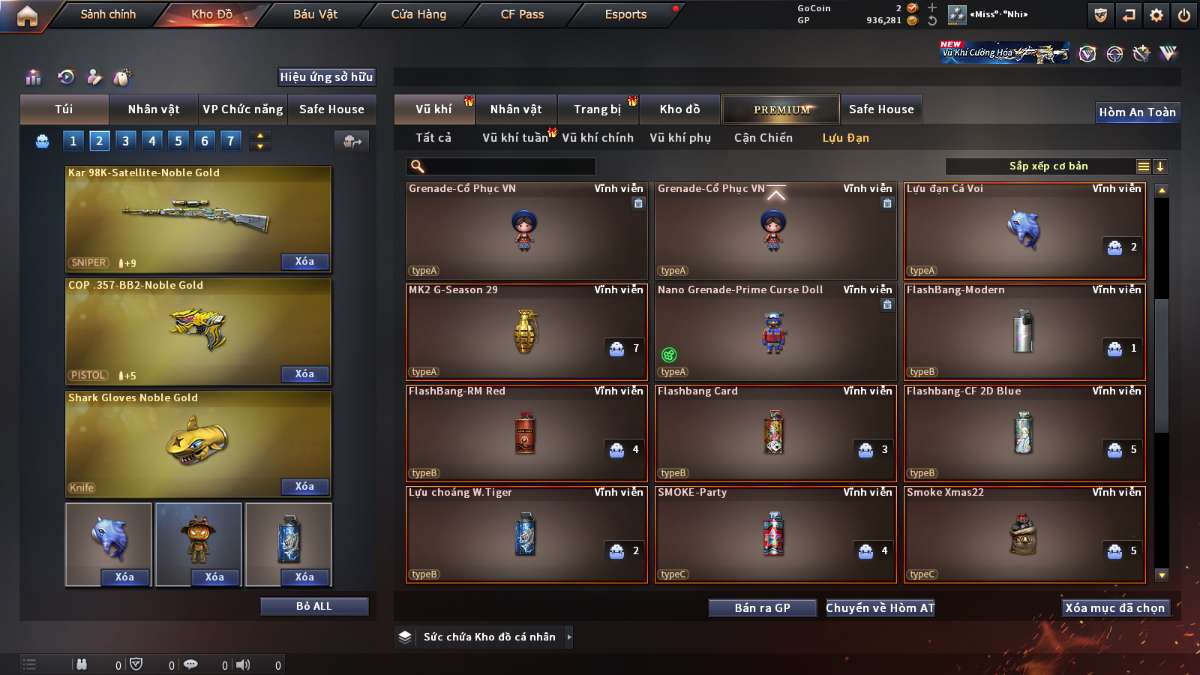 shop acc cf uy tin gia re
